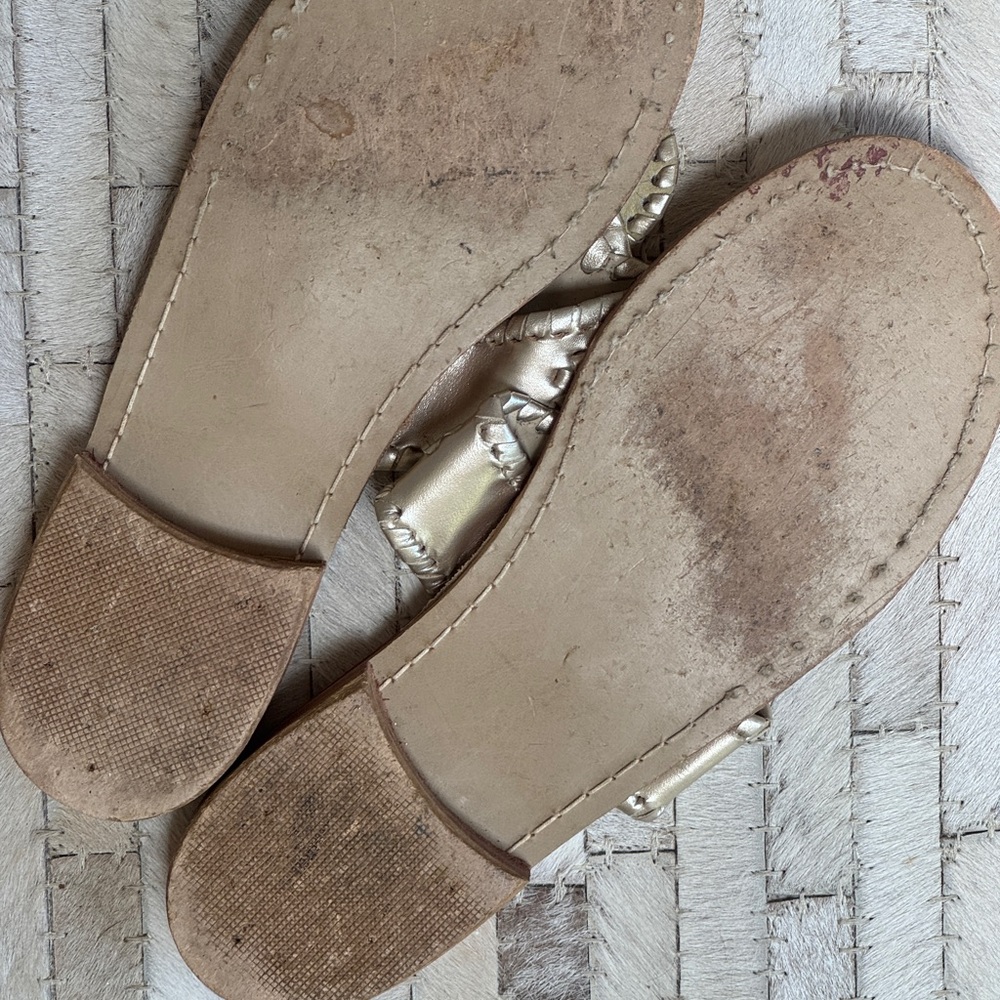 Jack Rogers Metallic and Tan Sandals - Picture 4 of 4